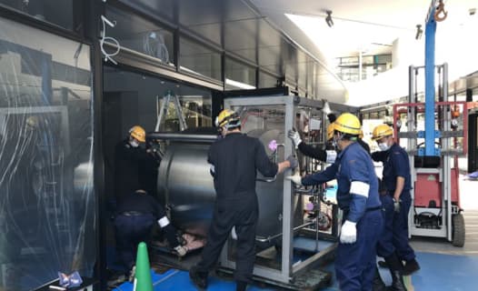関本組 令和4年度入社式の様子